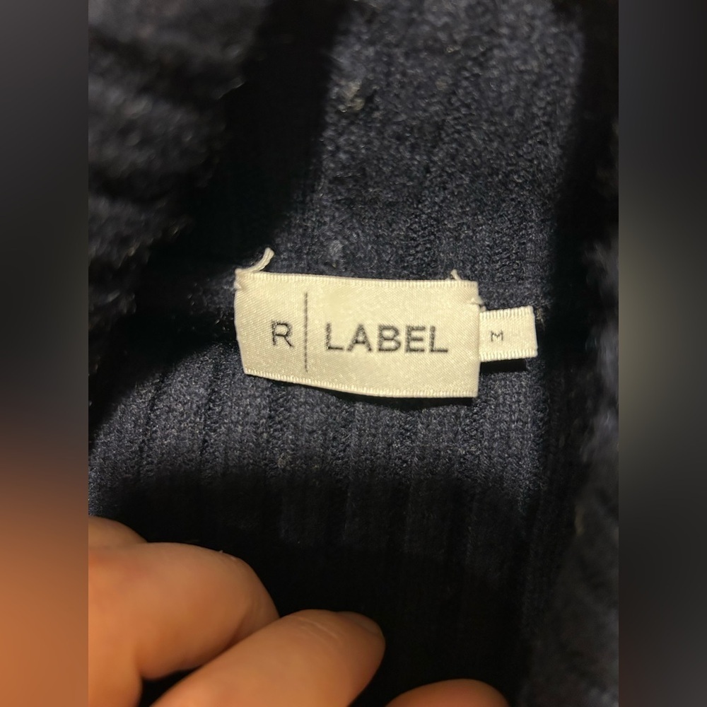 Reset R Label Wool Cashmere Turtleneck Navy Sweater , size M - Picture 4 of 5